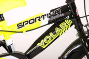 Volare Sportivo Children's Bicycle - Boys - 14 pouces - Black jaune néon - deux freins à main - 95% assemblés - afbeelding 7
