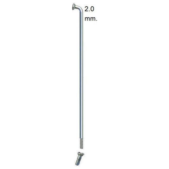 Sapim Spaken 14-254 en acier inoxydable avec nippel