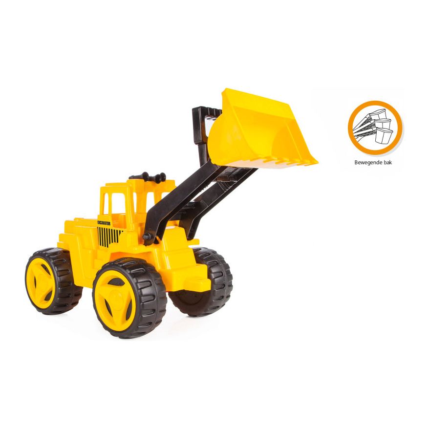 Excavatrice jaune noir