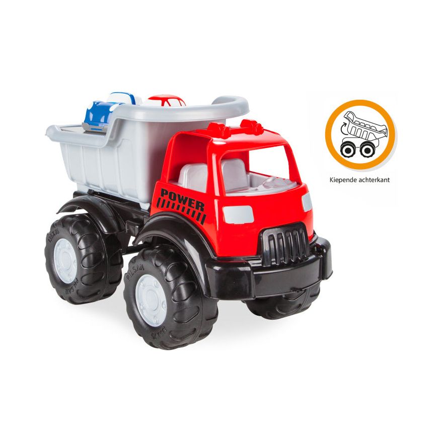 Camion Pilsan avec voitures en argent rouge 3 pièces