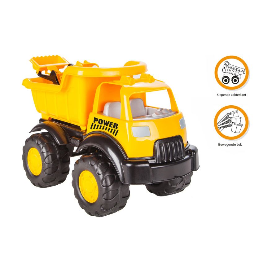 Camion pilsan avec chargeur en noir jaune 2 pièces