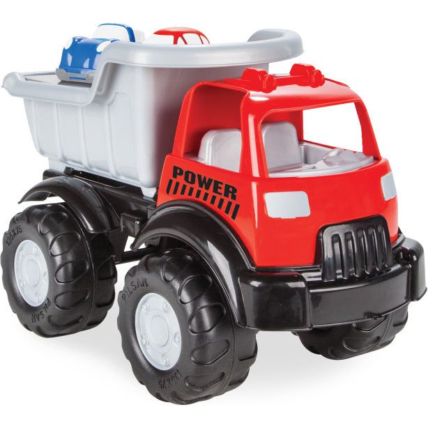 Camion Pilsan avec voitures en argent rouge 3 pièces