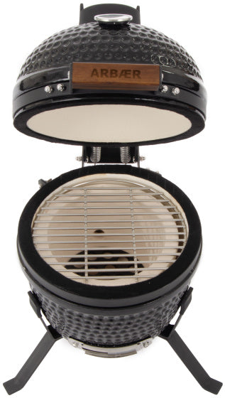 Arbaer kamado petit Ø 13 pouces avec cadre en céramique noir