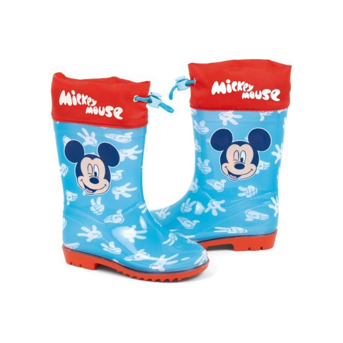Arditex Rain Boots Mickey Today Junior PVC Textile Blue bleu rouge Taille 26