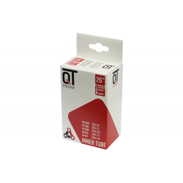 Qtcychectech QT Tube intérieur SV13 26 pouces 47 62-559 26x1,75 SV 40 mm