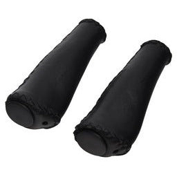 Qtcycletech Qt cycle tech handle set leather 135 mm ergo screwb blister 0502152