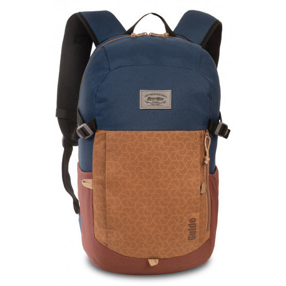sac à dos homme 15 litres 47 x 25 cm textile bleu rouge