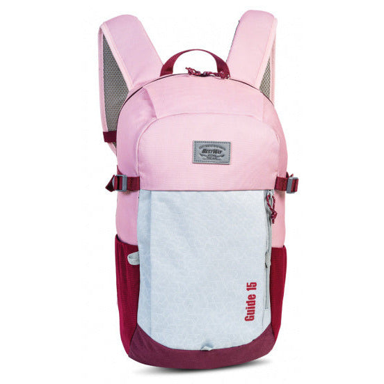Sac à dos dames 15 litres 47 x 25 cm textile rose rouge
