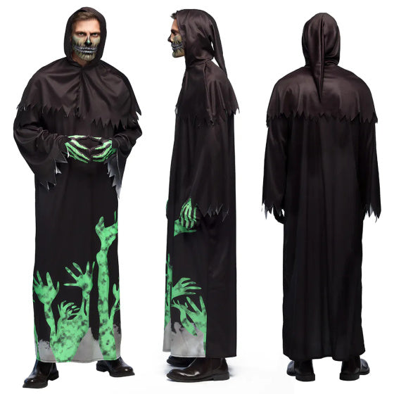 Boland Glowing Reaper Costume Men Black Green Taille 58 60 (xxl)
