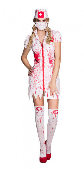 Boland Horror Nurse costume dames blancs rouges taille 44 46 (l)