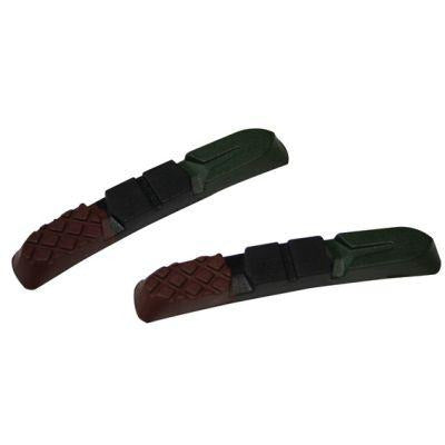 Caoutchoucs de plaquettes de frein v-brake Alhonga (shimano) 3 couleurs 2 paires sur carte