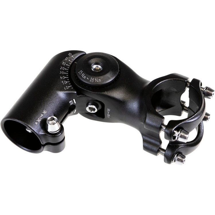 Tranzx st-103a-1 (19h2) potence avant réglable 28,6 80 31,8ø noir