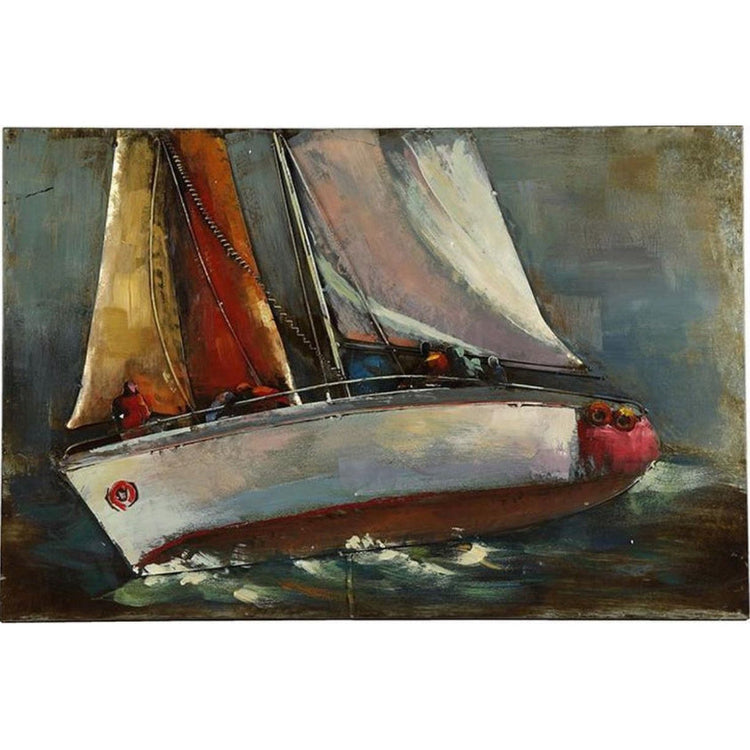 Peinture à botte en hi-point 90 x 60 cm en acier brun orange