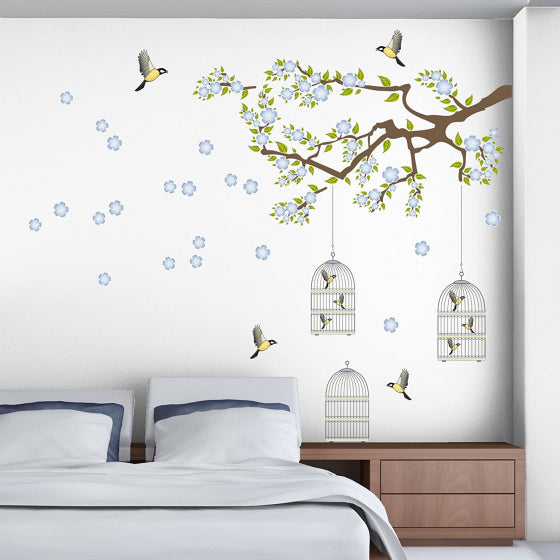 Cages de branche d'autocollant mural crearreda 300 x 270 cm 13 pièces