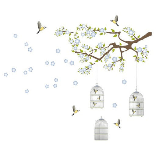 Cages de branche d'autocollant mural crearreda 300 x 270 cm 13 pièces