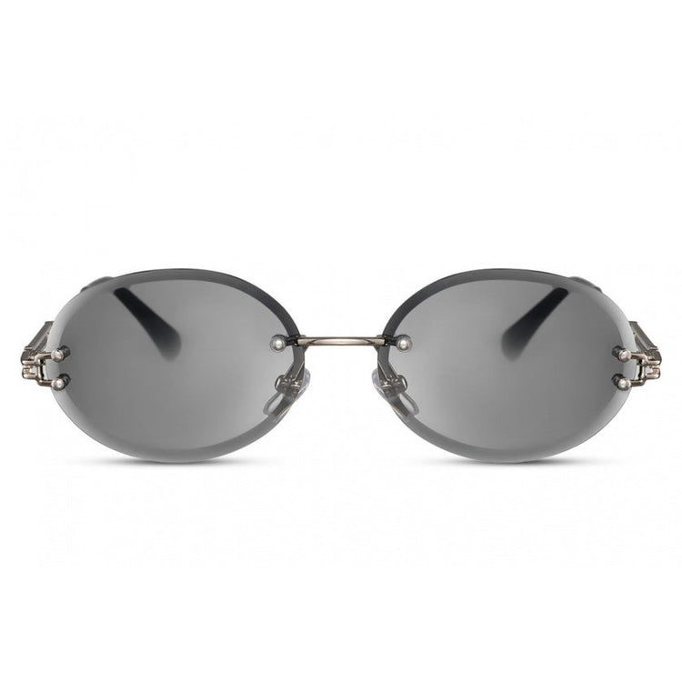 Lunettes de soleil dames Cat randloos ovale. 3 gris argenté
