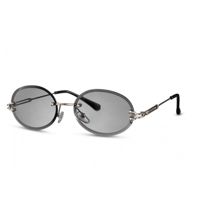 Lunettes de soleil dames Cat randloos ovale. 3 gris argenté
