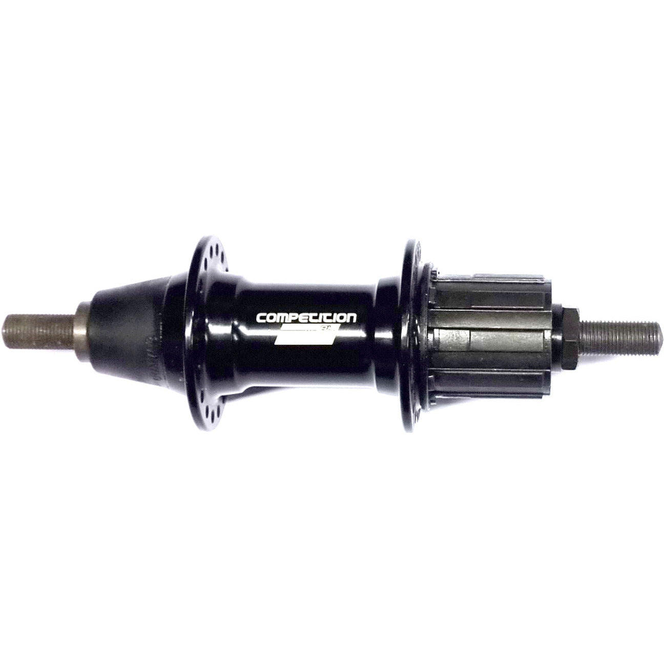 Moyeu arrière compétition 36 trous alu noir axe fixe cass 7 sp noir