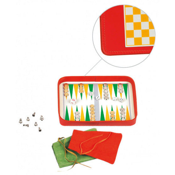 Dal Negro Travel Games Set 28 x 24 cm 5 pièces orange vert orange