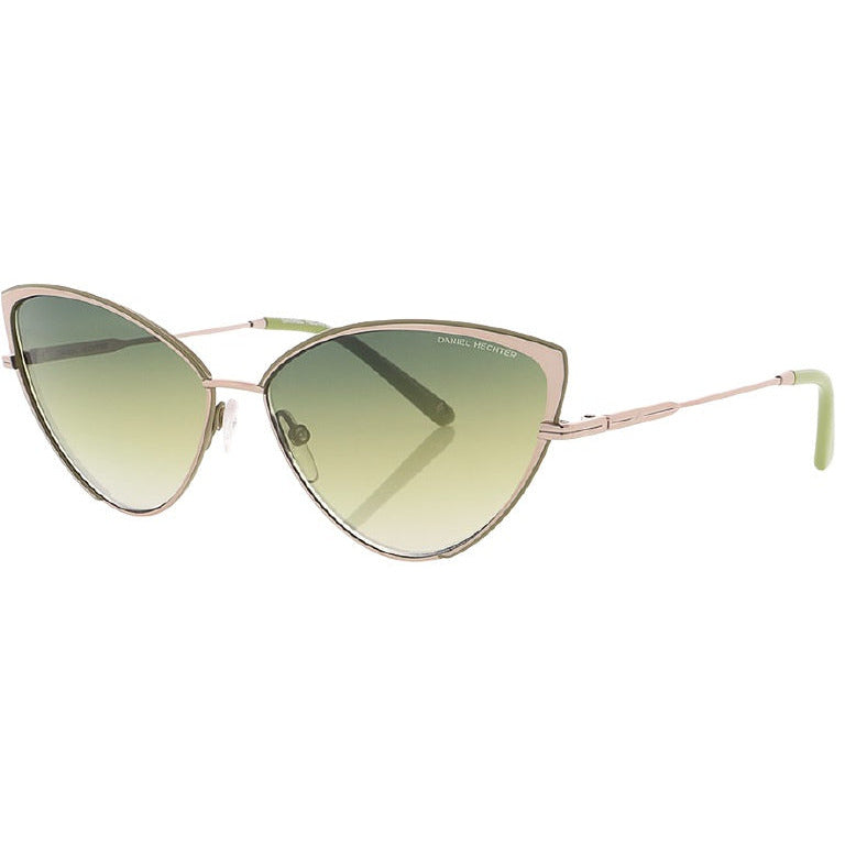 Lunettes de soleil DHS232 Cat de chat pour les dames. 3 vert en verre en acier