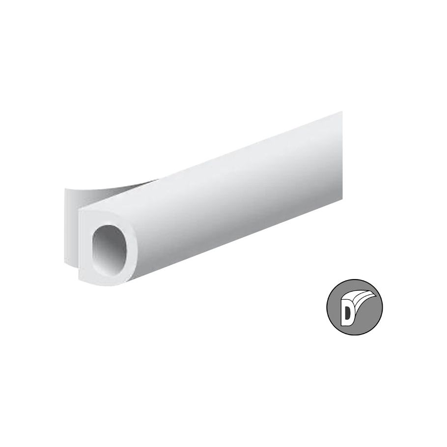 Ellen Draft Band D-Profile White 8x6mm 7.5m