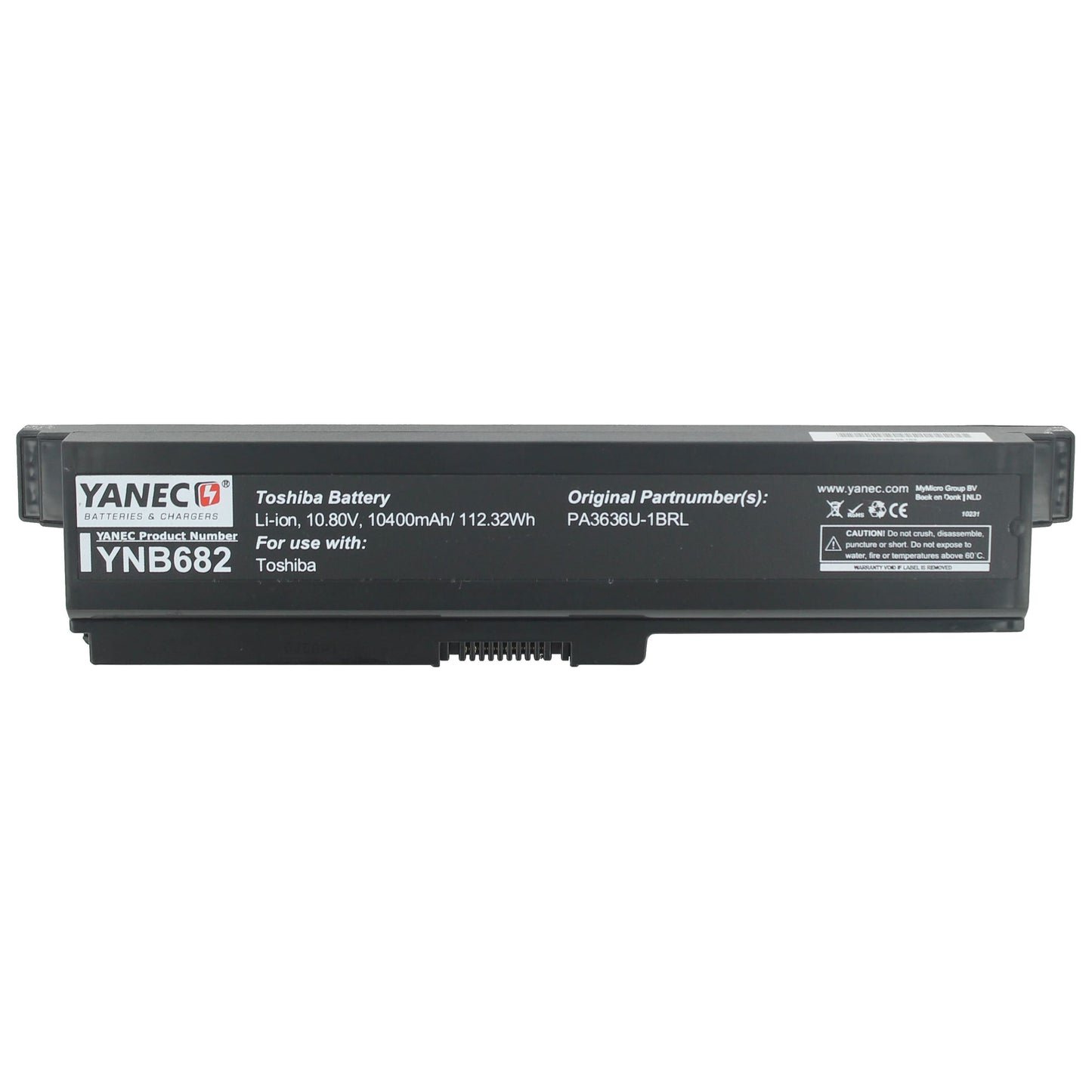 Batterie d'ordinateur portable Yanec étendu 10400mAh