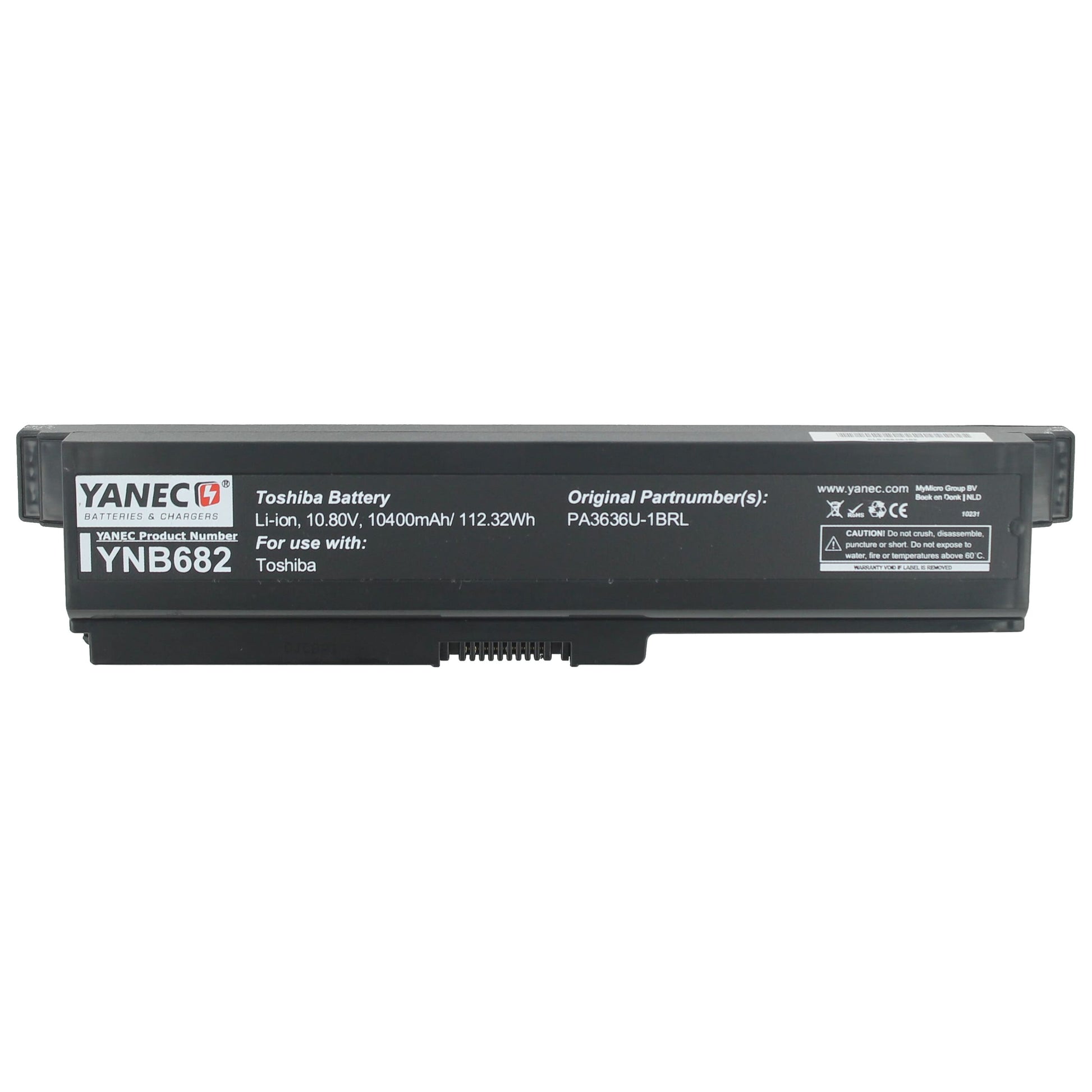 Batterie d'ordinateur portable Yanec étendu 10400mAh