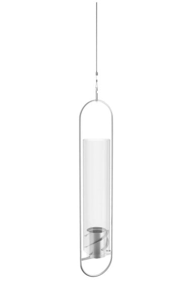 Höfats Spin 90 atmosphère lanterne suspendue 120 cm en acier inoxydable argent