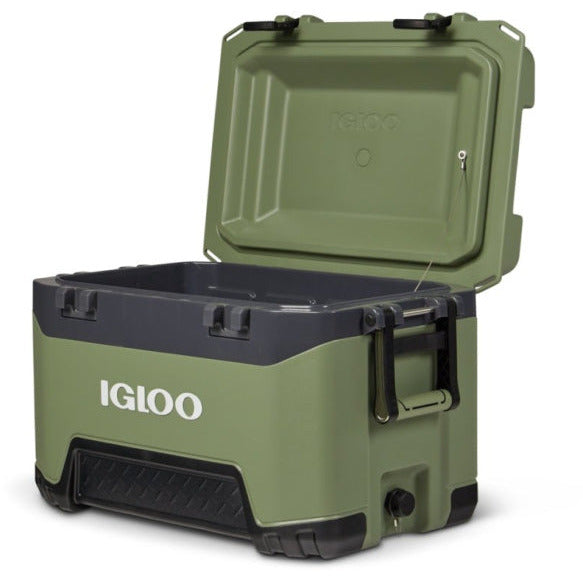 Igloo 52 Boîte fraîche pour la construction 49 litres de noir vert armée
