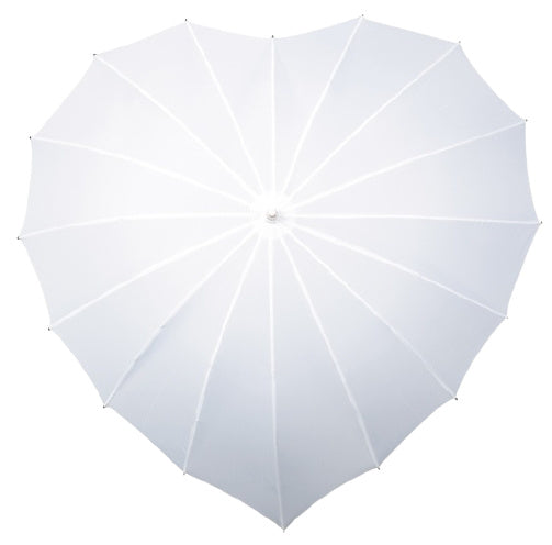 Impliva Umbrella Heart - Polyester de 110 cm blanc