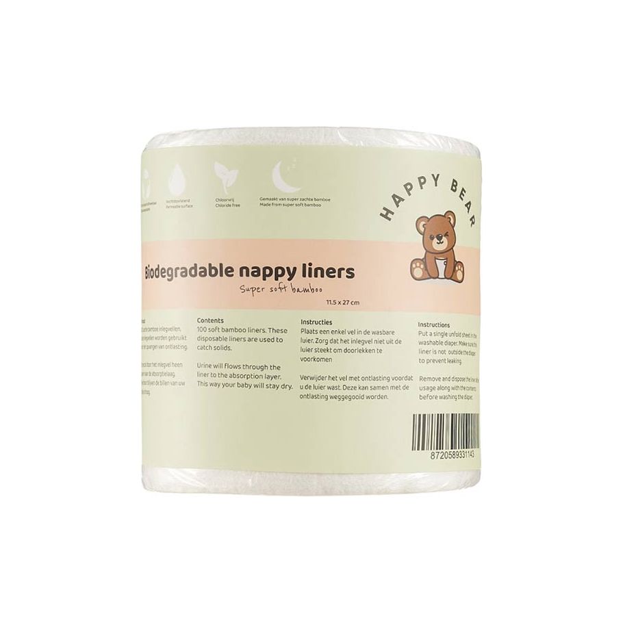 Happybear Washable Diaper Incrup Feuilles bambou