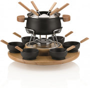 Kela Natura Fonduecarrousel 39 x 32 cm en acier inoxydable 23 pièces noir - afbeelding 1