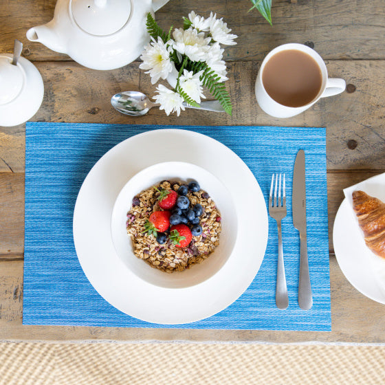 Placemat de kitchenfraft 30 x 45 cm PVC Polyester bleu violet