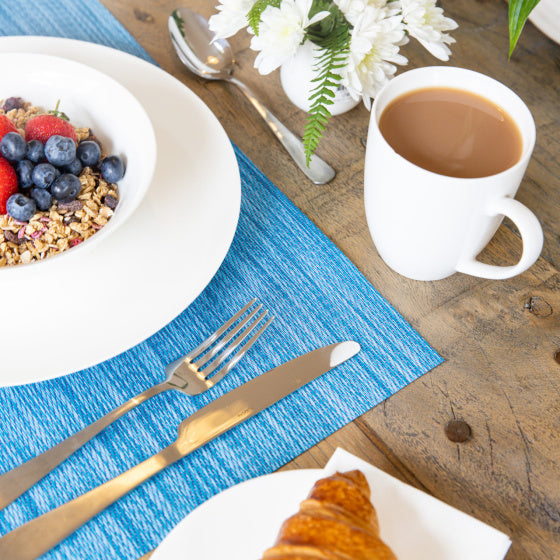 Placemat de kitchenfraft 30 x 45 cm PVC Polyester bleu violet