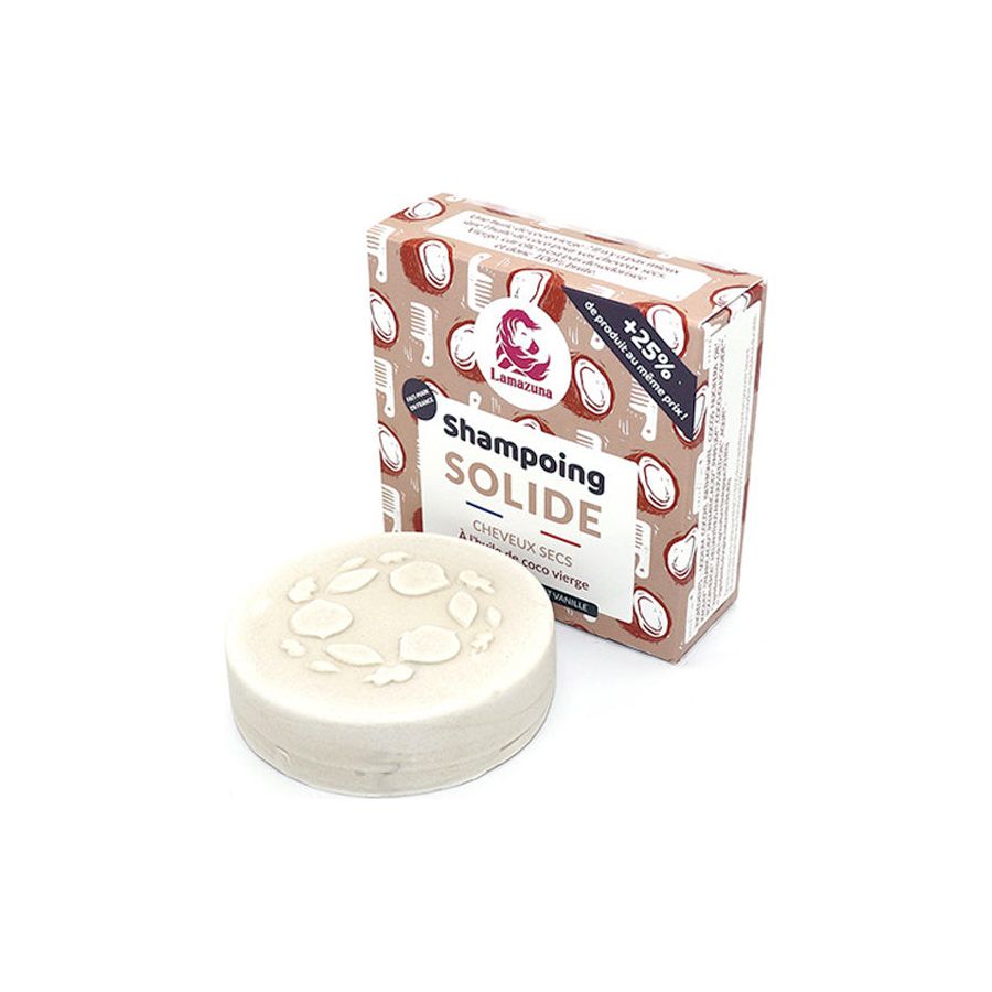 Bloc de shampooing lazazuna cheveux secs de la noix de coco
