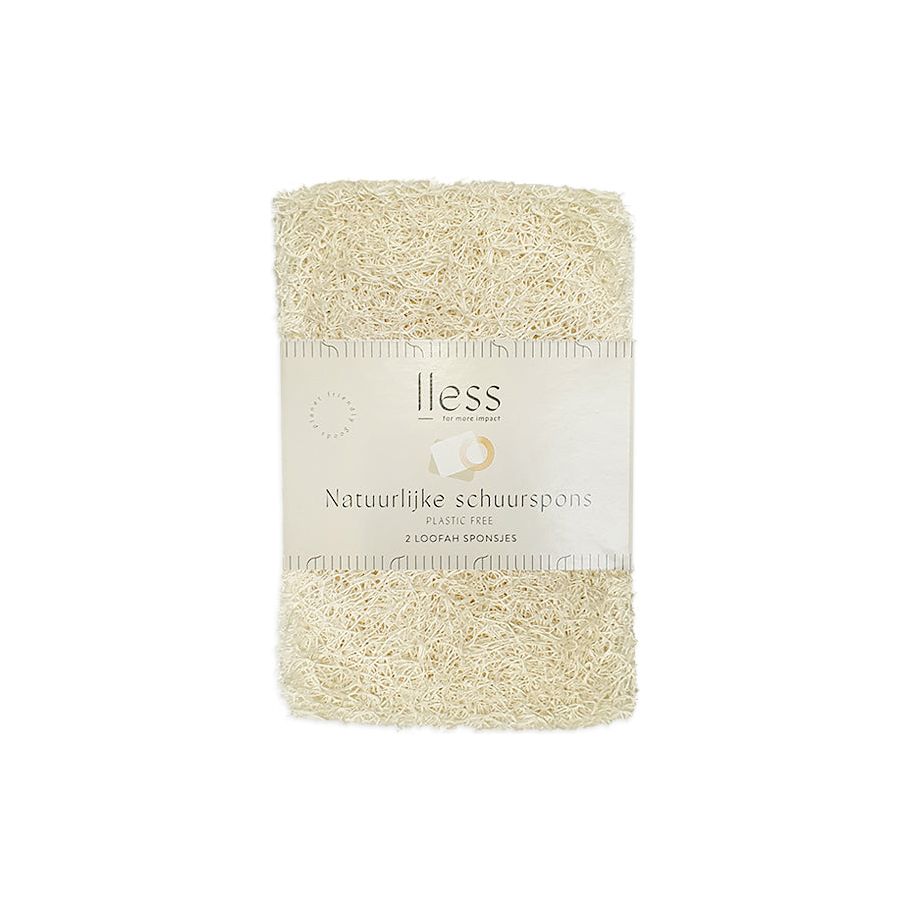 Loofah éponge à la poursuite naturelle sans morceaux 2 pièces