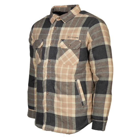 Ligne de vie Jervis Shird Flannel Men Men Beige Taille S Size S Size S