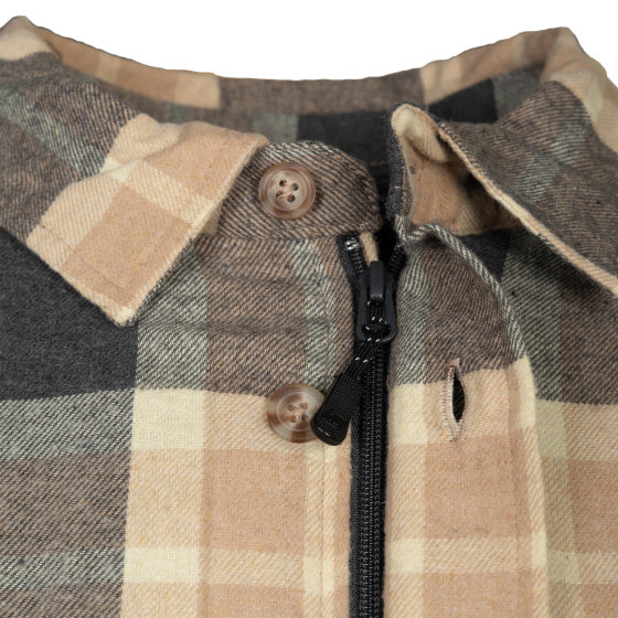 Ligne de vie Jervis Shird Flannel Men Men Beige Taille 4xl