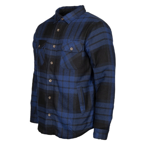 Ligne de vie Jervis Shirt de flanelle rembourrée Men Blue Black Taille 4xl