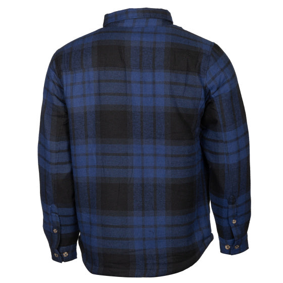 Ligne de vie Jervis Shirt de flanelle rembourrée Men Blue Black Taille 3xl