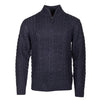 Ligne de vie marcel pull en tricot à moitié zip hommes bleu foncé taille xl