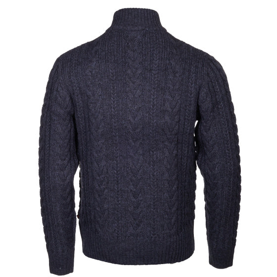 Ligne de vie Marcel Pull tricot à moitié zip Men Blue foncé taille 4xl