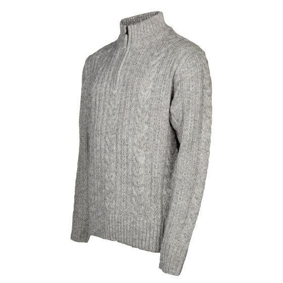 Ligne de vie marcel pull en tricot à moitié zip hommes Gris clair taille xl