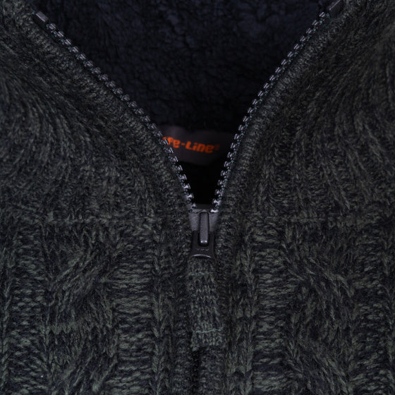 Ligne de vie Morgan 2 Morgan Knit Full Full Zip Men's Green Taille L