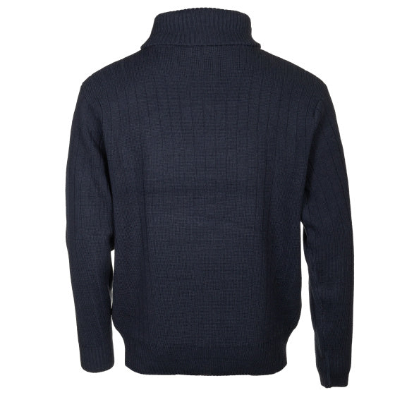 Life line pl kotterstrui hommes tricot à moitié zip bleu taille m