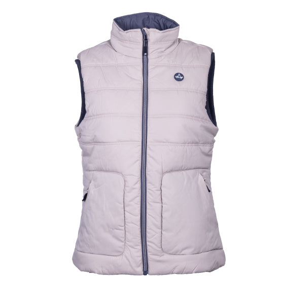 Ligne de durée de vie Tully Fake Down Bodywarmer Ladies Beige Taille 3xl