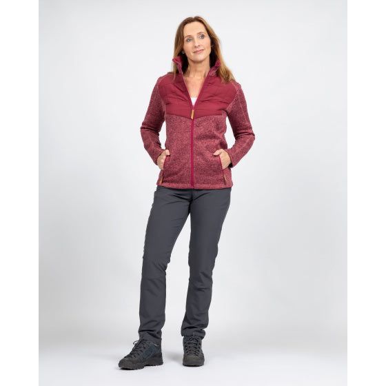 Ligne de vie Willemijn Fleecevest Ladies Bordeaux Taille xxl