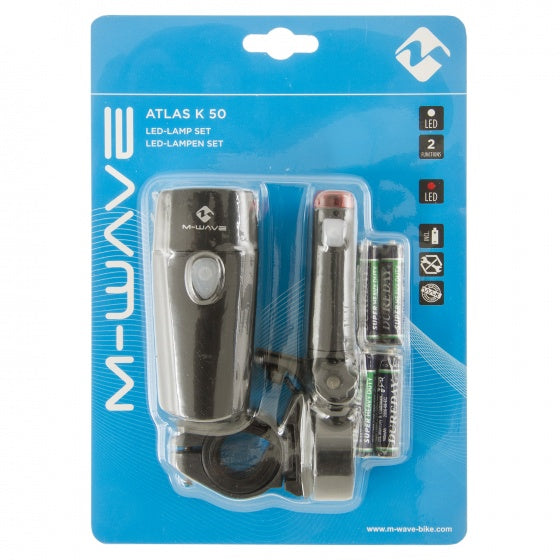 Éclairage M-Wave Set Atlas K 50 LED Batterie noire