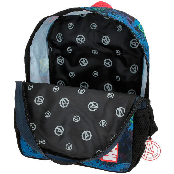 Marvel sur le sac à dos de la guerre junior bleu foncé