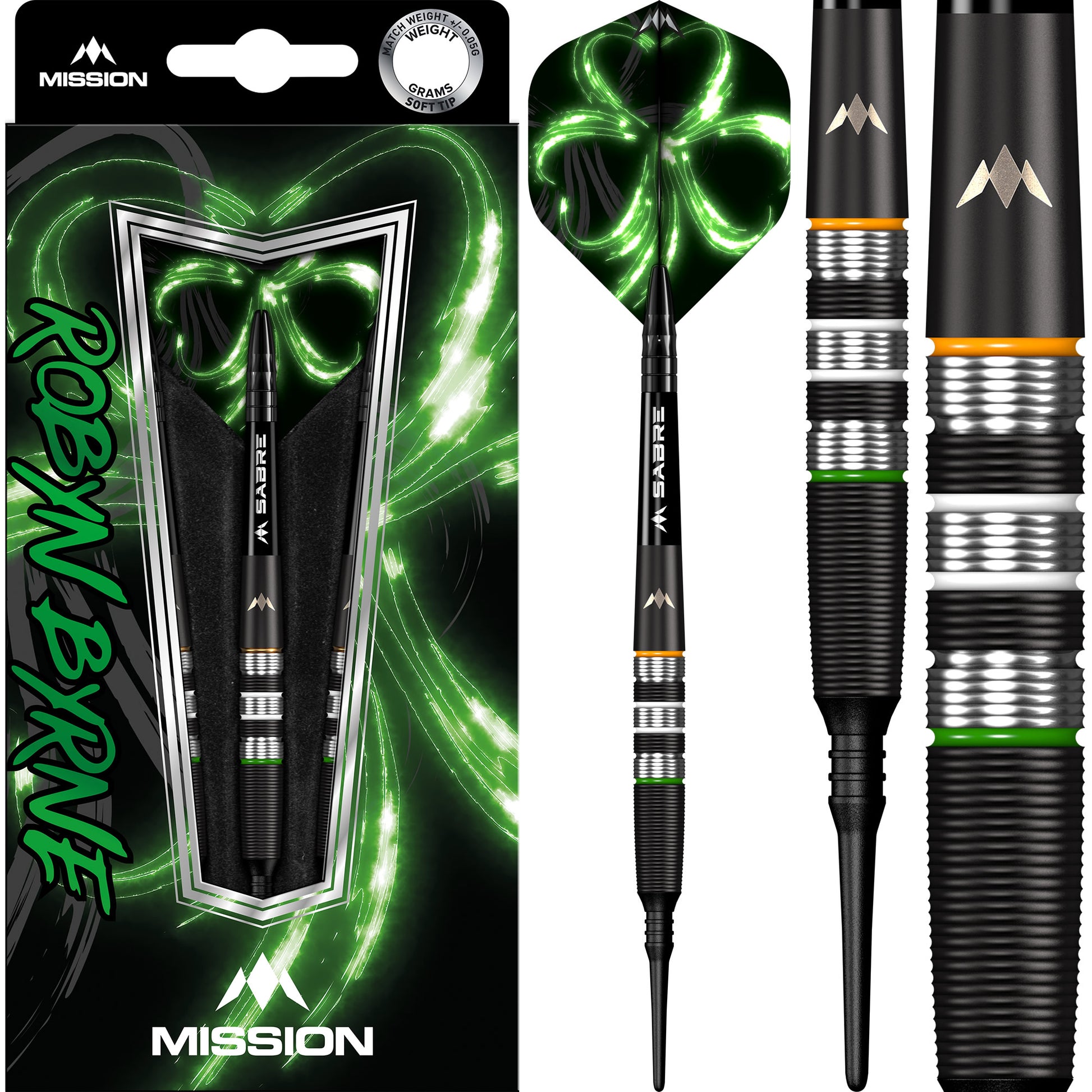 Mission Mission Robyn Byrne Black Titanium Soft Tip 18 grammes